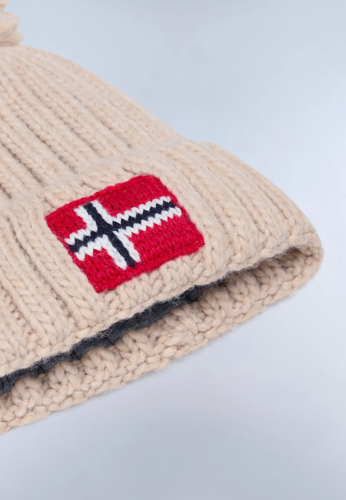 NAPAPIJRI SEMIURY WOOL BLEND BEANIE - BEIGE DIMITY
