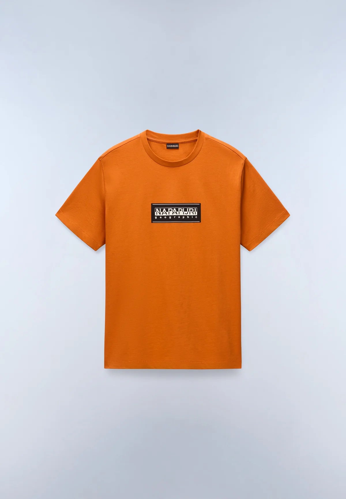 NAPAPIJRI BOX LOGO SHORT SLEEVE T-SHIRT - ORANGE PUMPKIN