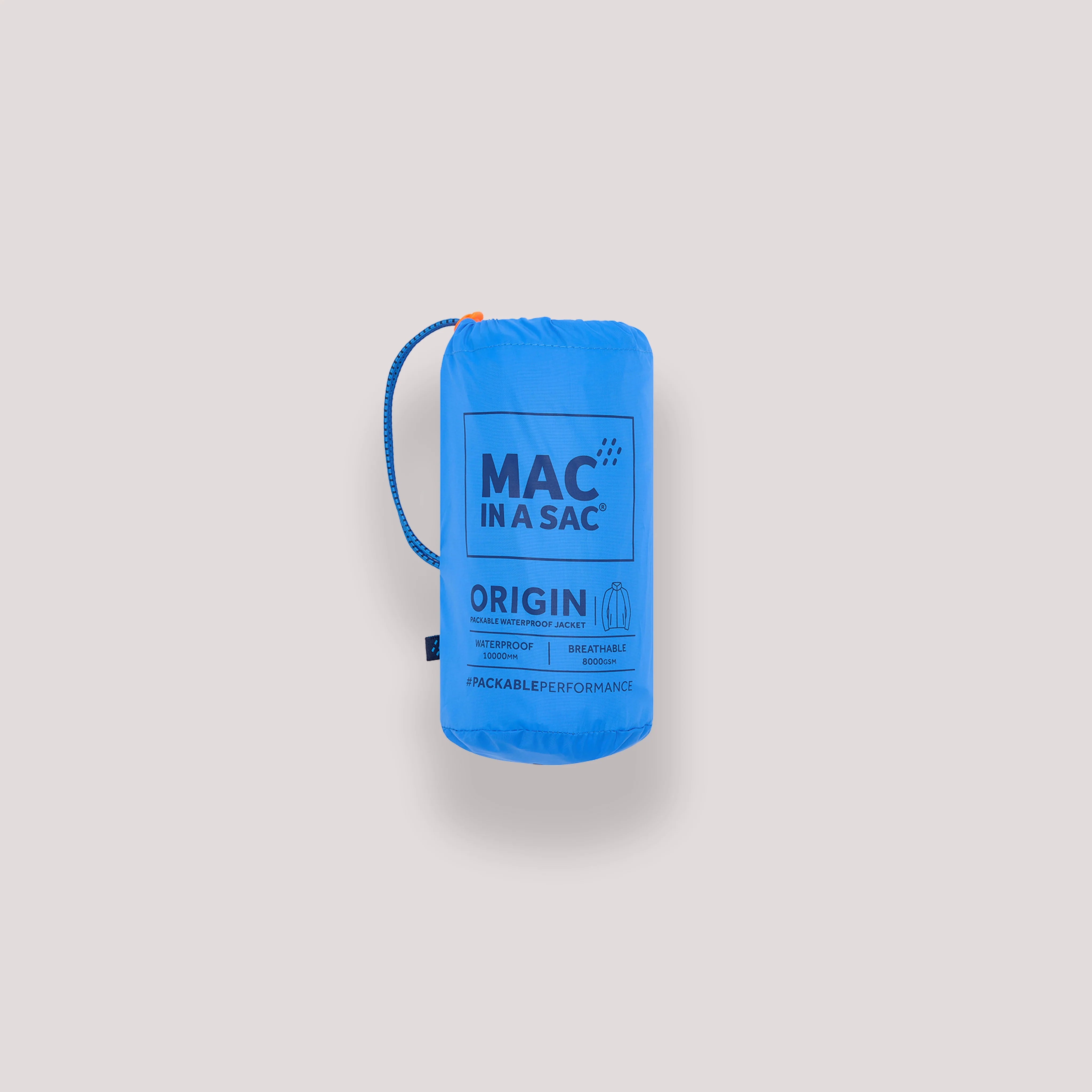 MAC IN A SAC ORIGIN II PACKABLE WATERPROOF JACKET - OCEAN BLUE