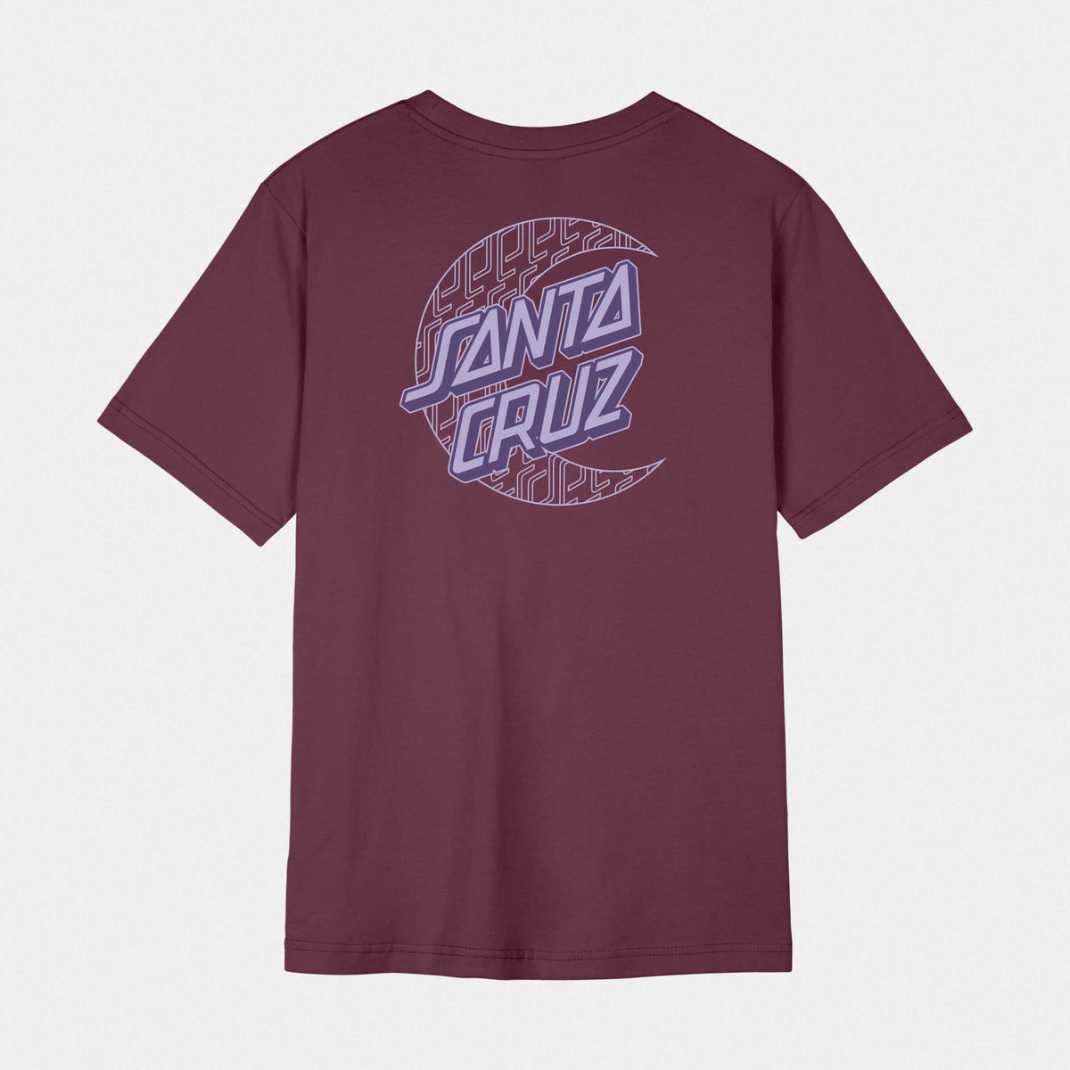 SANTA CRUZ IMPRINT MOON DOT WOMEN'S T-SHIRT - DARK CHERRY