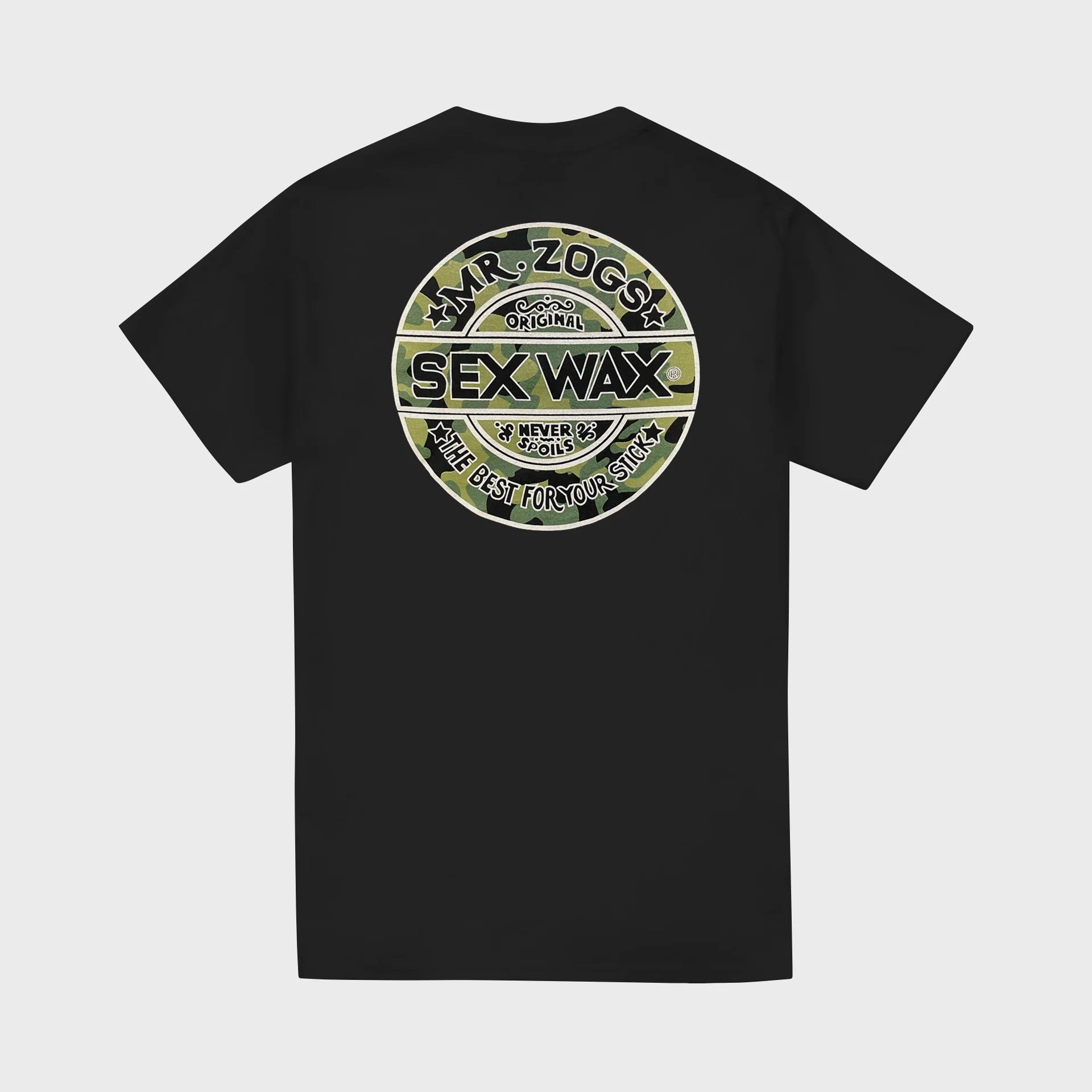 SEXWAX CAMO MENS T-SHIRT - BLACK