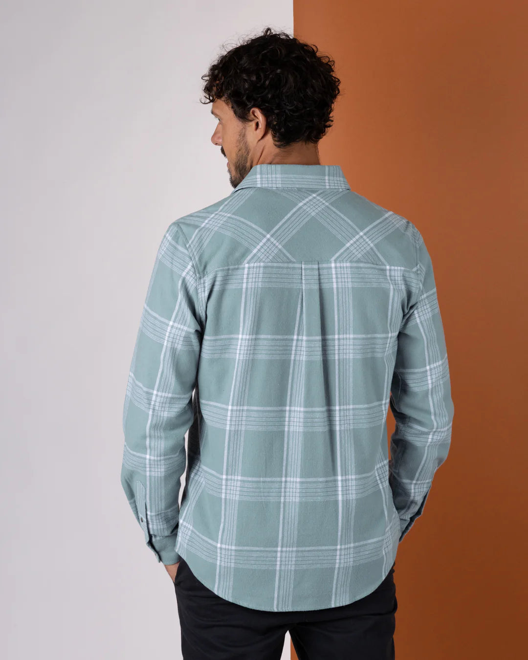 SALTROCK MILES MENS FLANNEL SHIRT - LIGHT BLUE