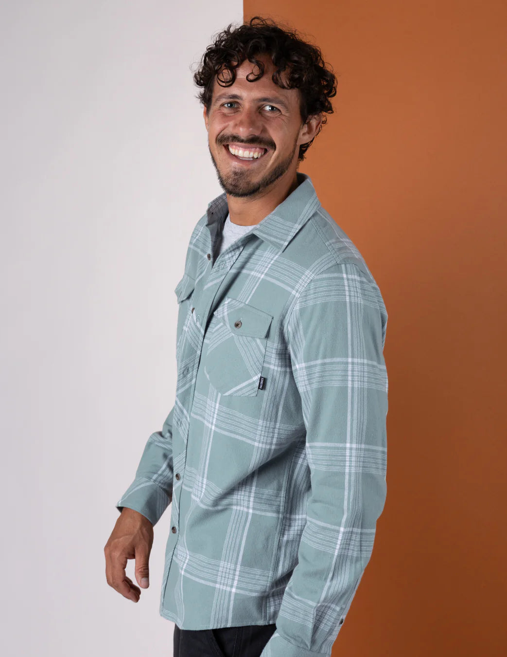 SALTROCK MILES MENS FLANNEL SHIRT - LIGHT BLUE