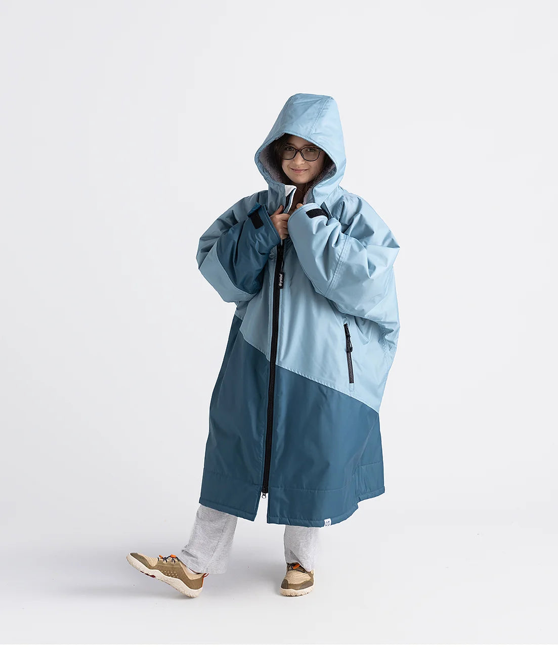 Dryrobe® Blue Light Grey Advance Kids Long Sleeve