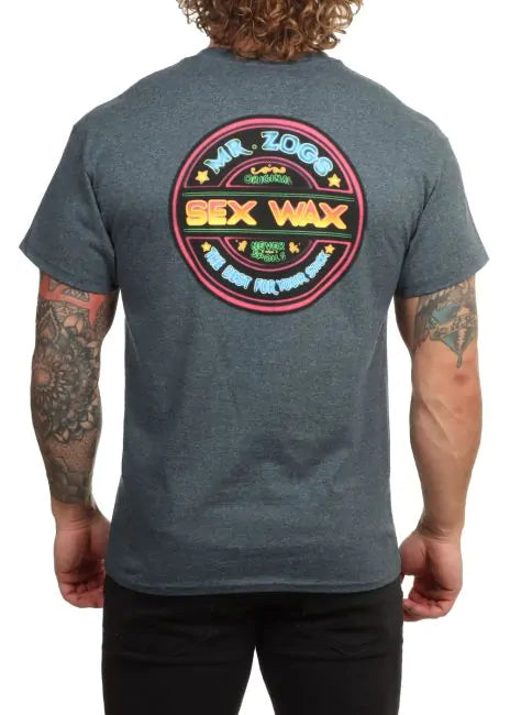 SEXWAX NEON TEE - DARK HEATHER