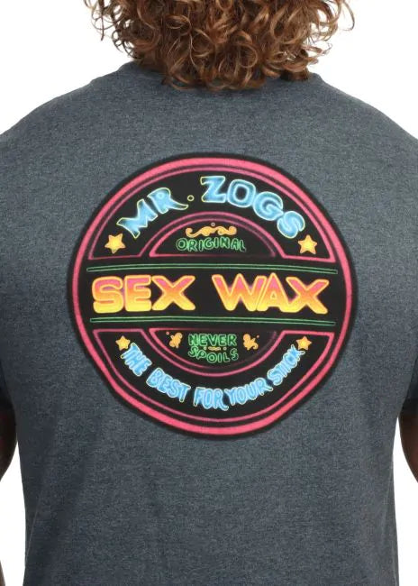SEXWAX NEON TEE - DARK HEATHER