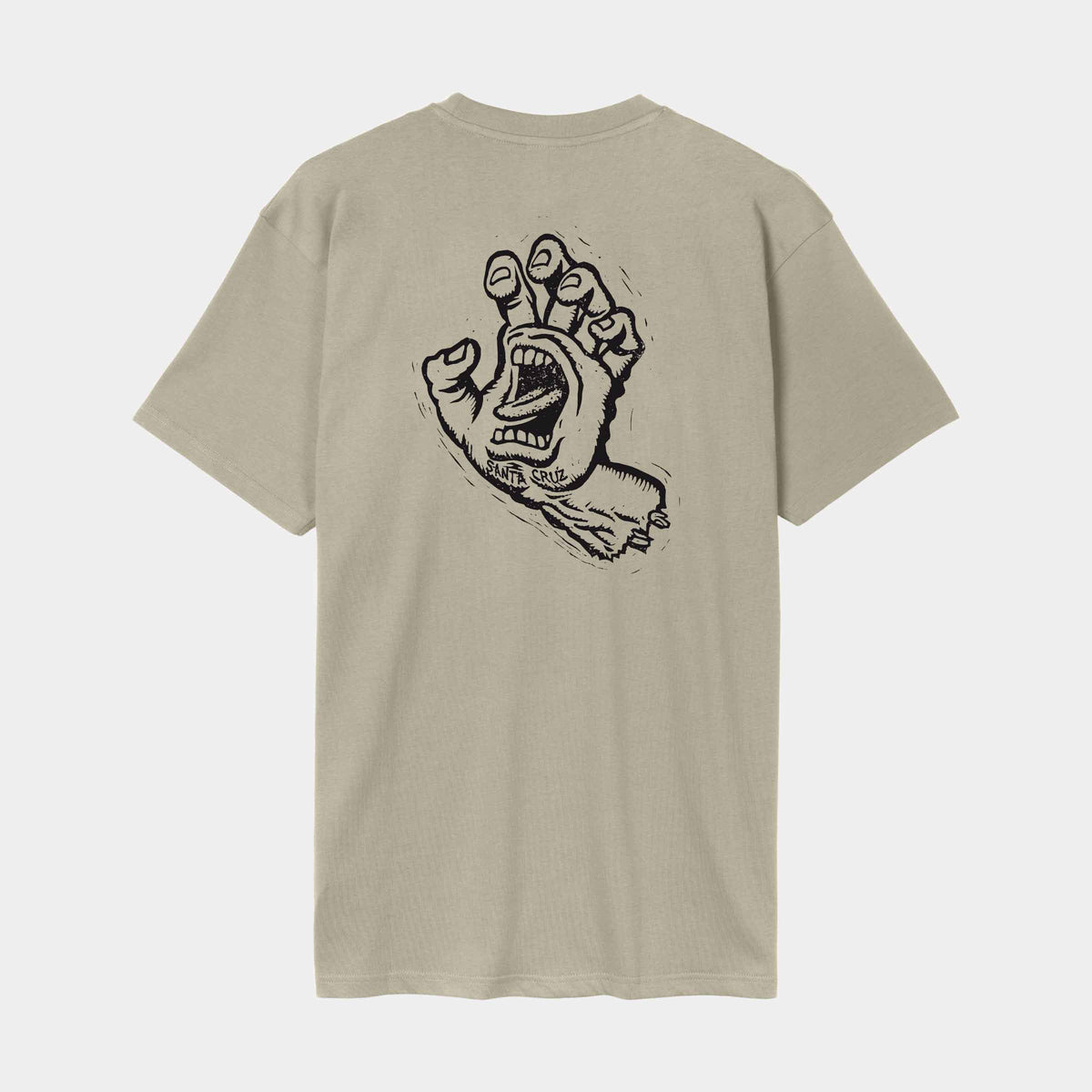 Santa Cruz Stamped Screaming Hand T-Shirt - Stone Grey