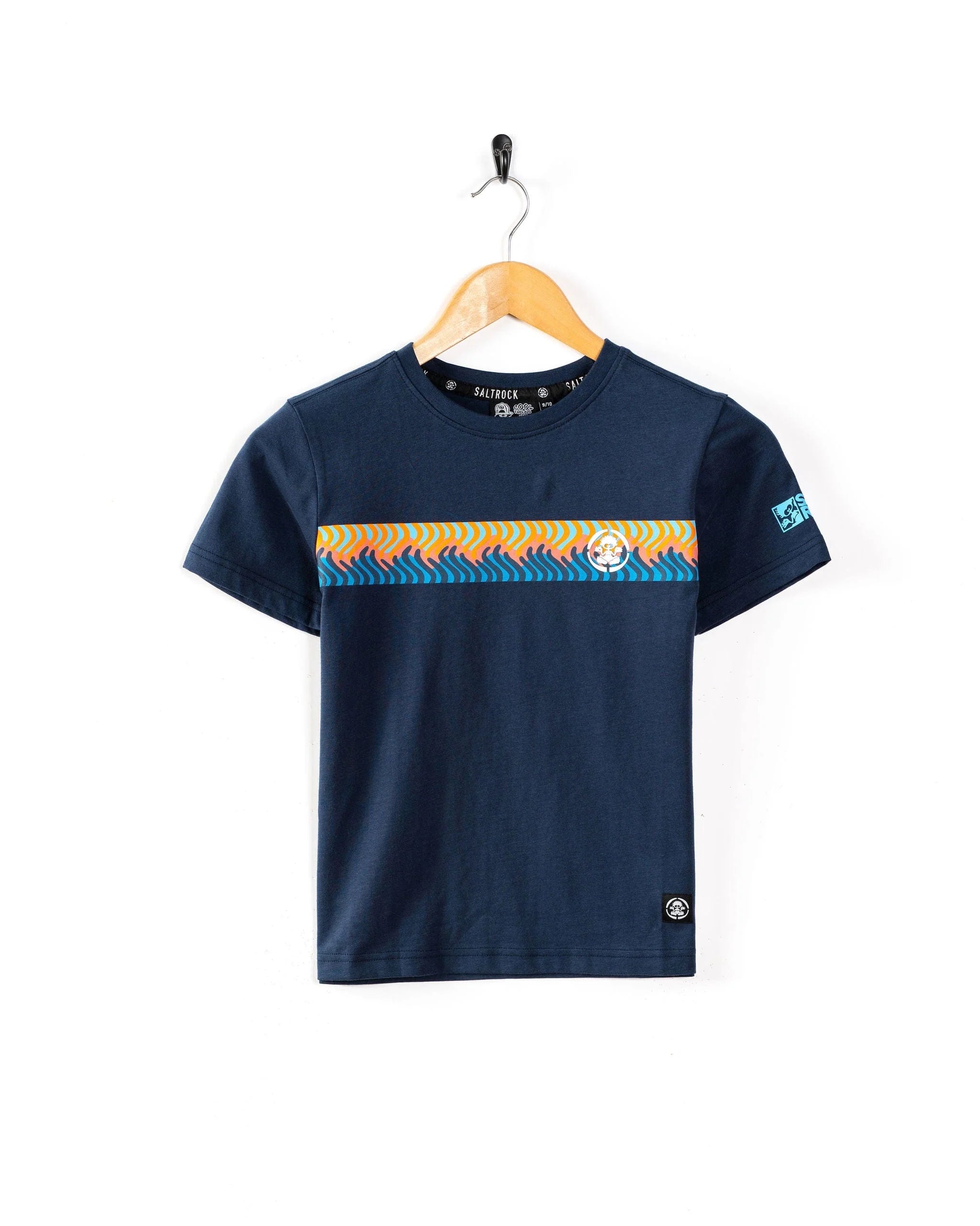 SALTROCK 'WAVE STRIPE' KIDS SHORT SLEEVE T-SHIRT - BLUE