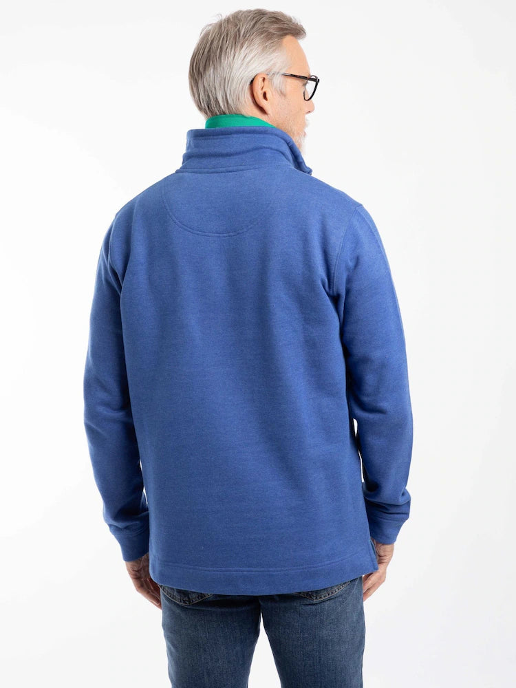 Weird Fish Brampton 1/4 Zip Sweatshirt - Blue
