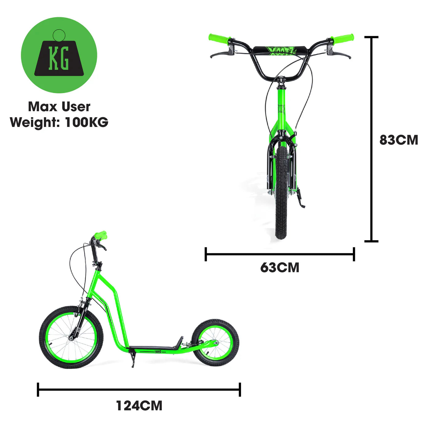 Xootz BMX Scooter - Green