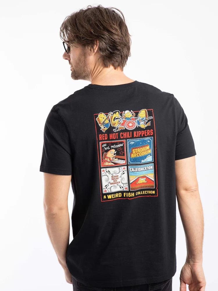 Weird Fish Chili Kippers Back Print Artist T-Shirt - Black