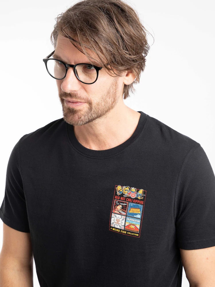 Weird Fish Chili Kippers Back Print Artist T-Shirt - Black