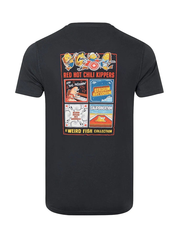 Weird Fish Chili Kippers Back Print Artist T-Shirt - Black