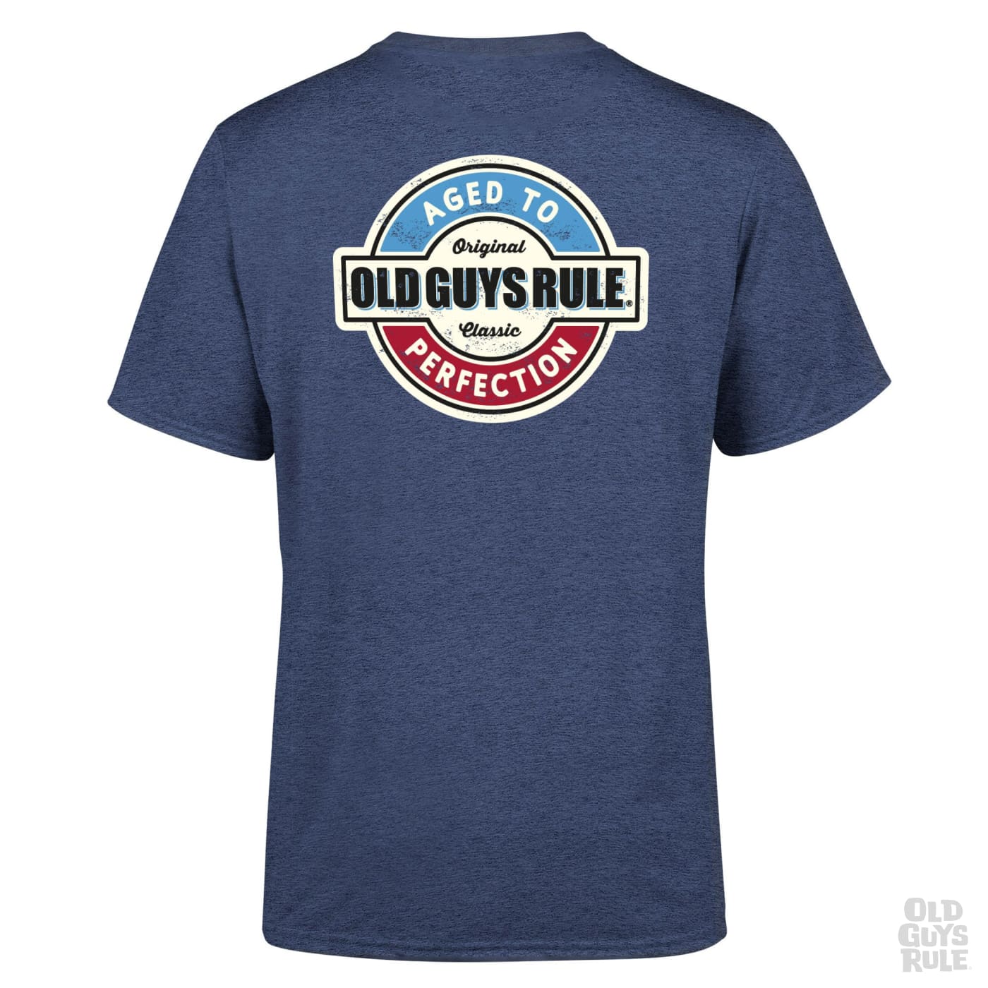 OLD GUYS RULE 'AGED TO PERFECTION III' T-SHIRT - HEATHER NAVY