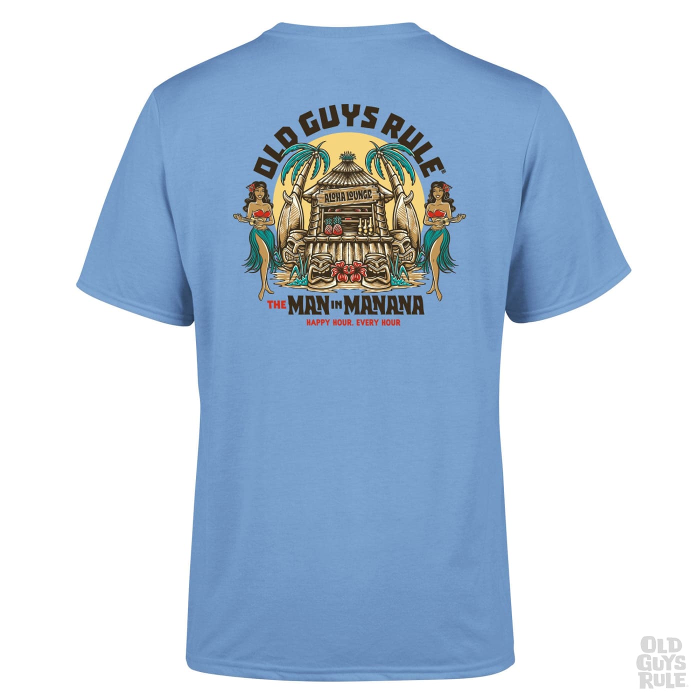 Old Guys Rule 'Aloha Lounge II' T-Shirt - Carolina Blue