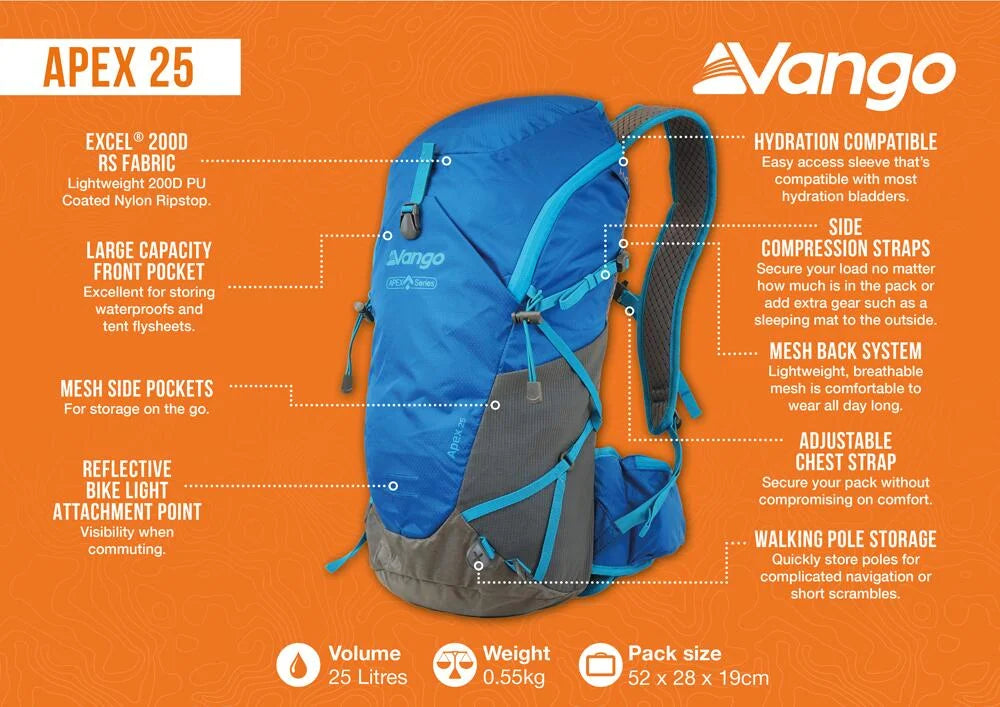 Vango Apex 25 - Crystal Blue