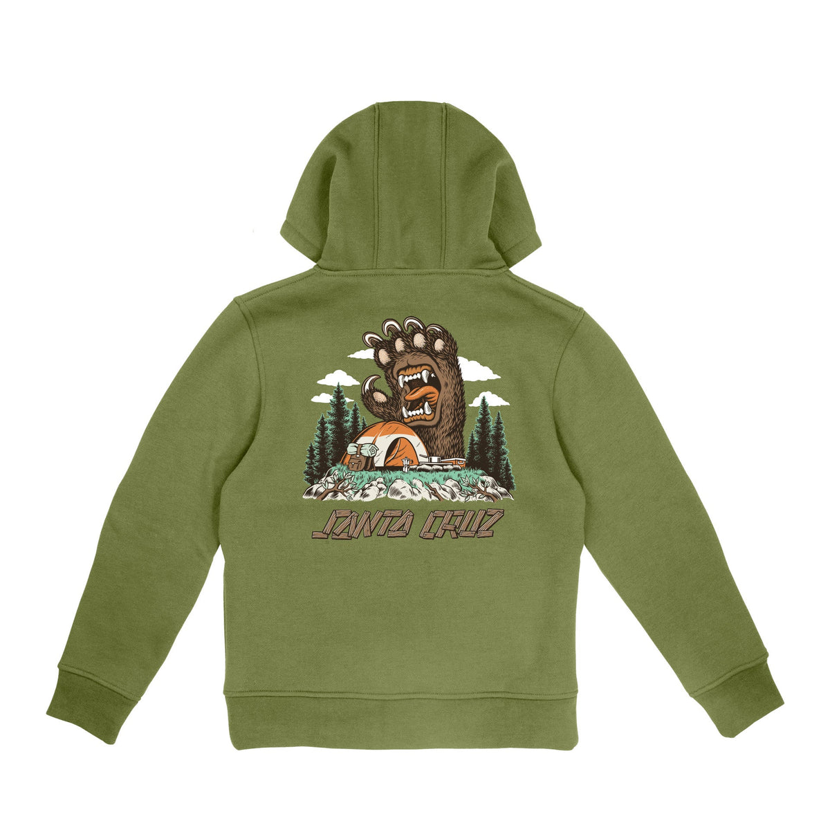 Santa Cruz Youth Screaming Grizzly Hoodie - Iguana