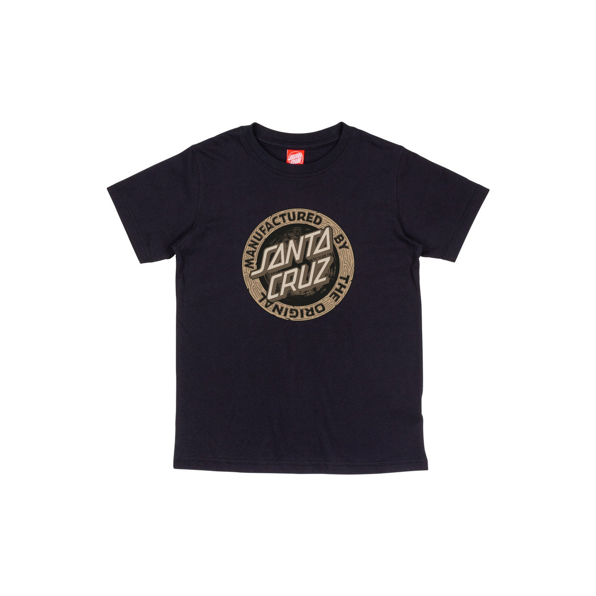 Santa Cruz Youth Carved Mfg T-Shirt - Black