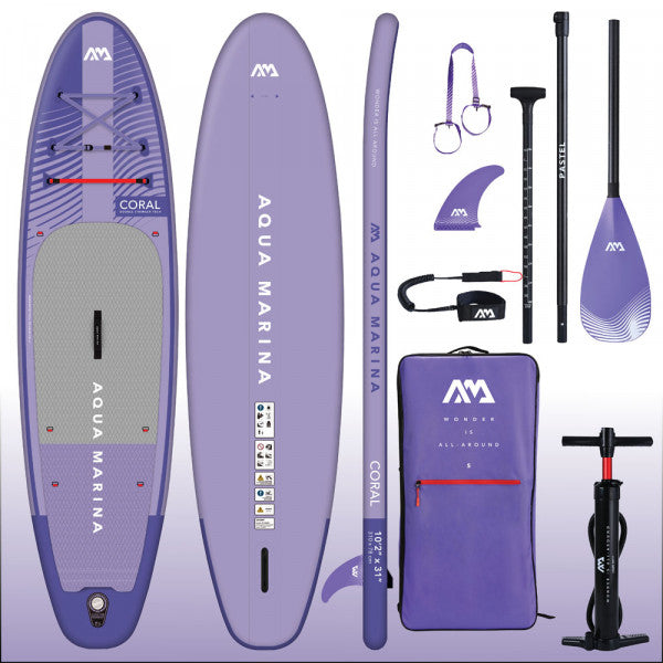 Aqua Marina 10’2” Coral 2023 Inflatable Paddle Board All-Around Advanced  SUP Night Fade