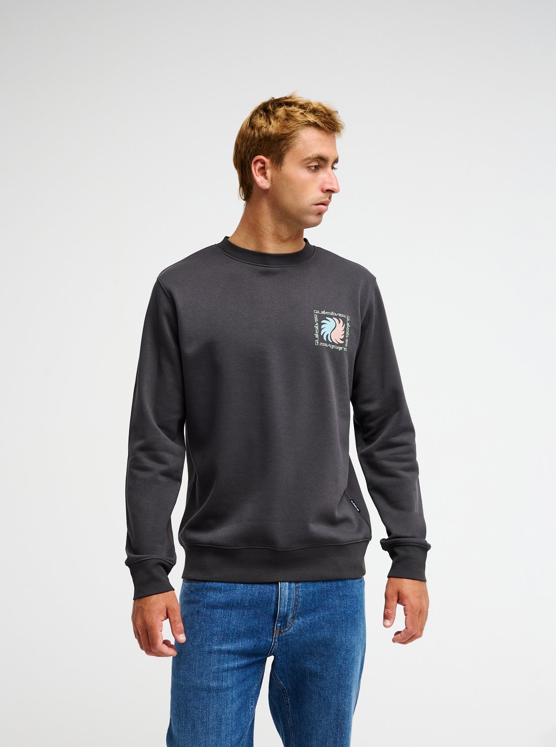Quiksilver Vibes Men Black Crew Neck Sweatshirt