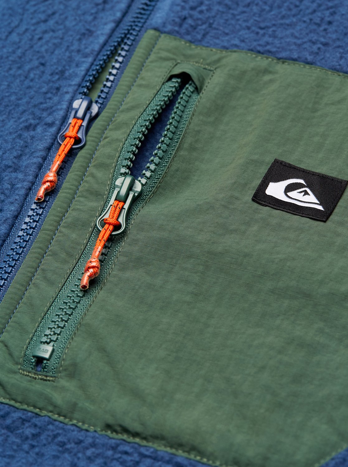 Quiksilver Clean Coast Men Blue Full Zip Fleece