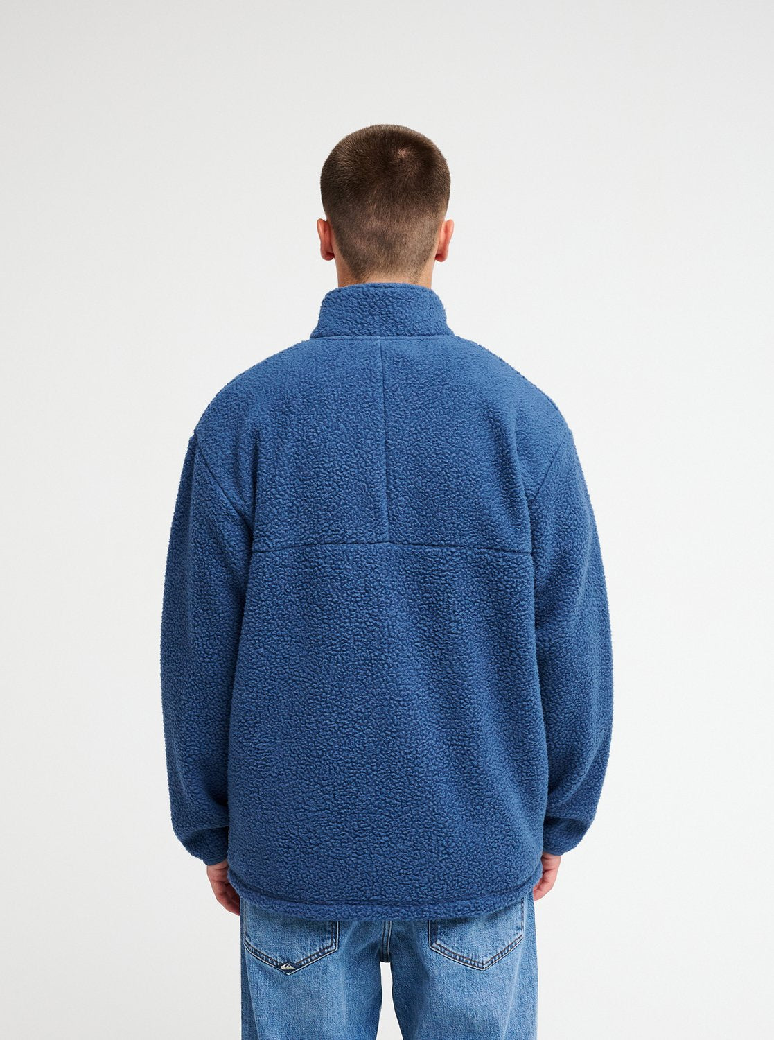 Quiksilver Clean Coast Men Blue Full Zip Fleece