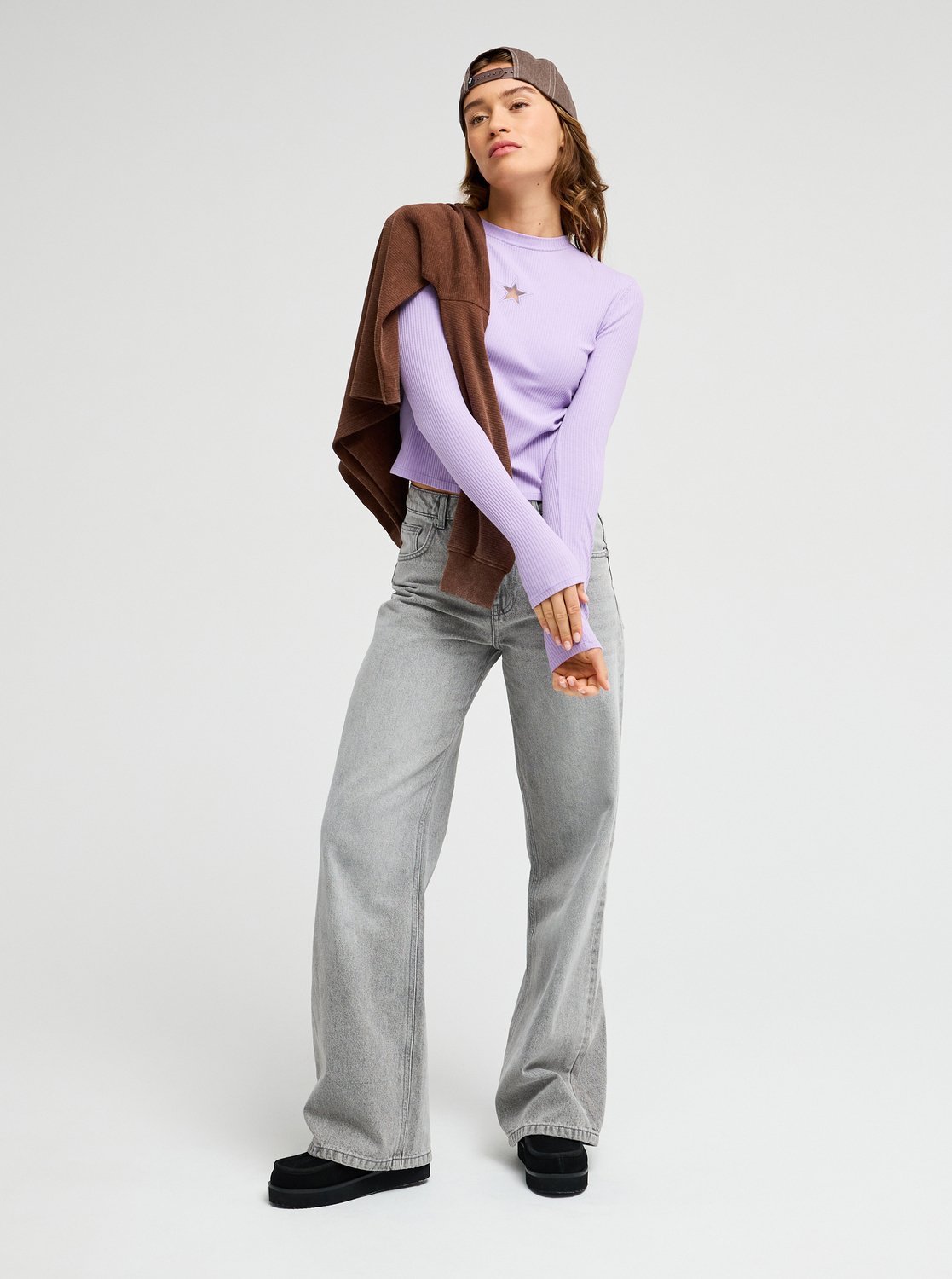 Roxy Surf Crush Women Grey Loose Denim Jeans