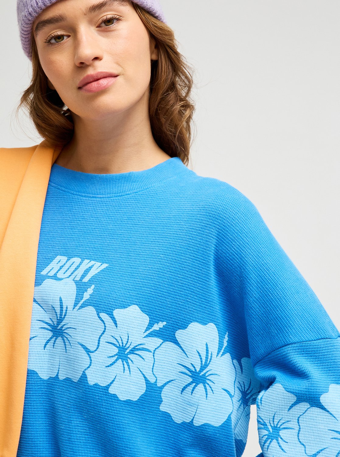 Roxy Eastside Midweight Women Blue Long Sleeves T-Shirt