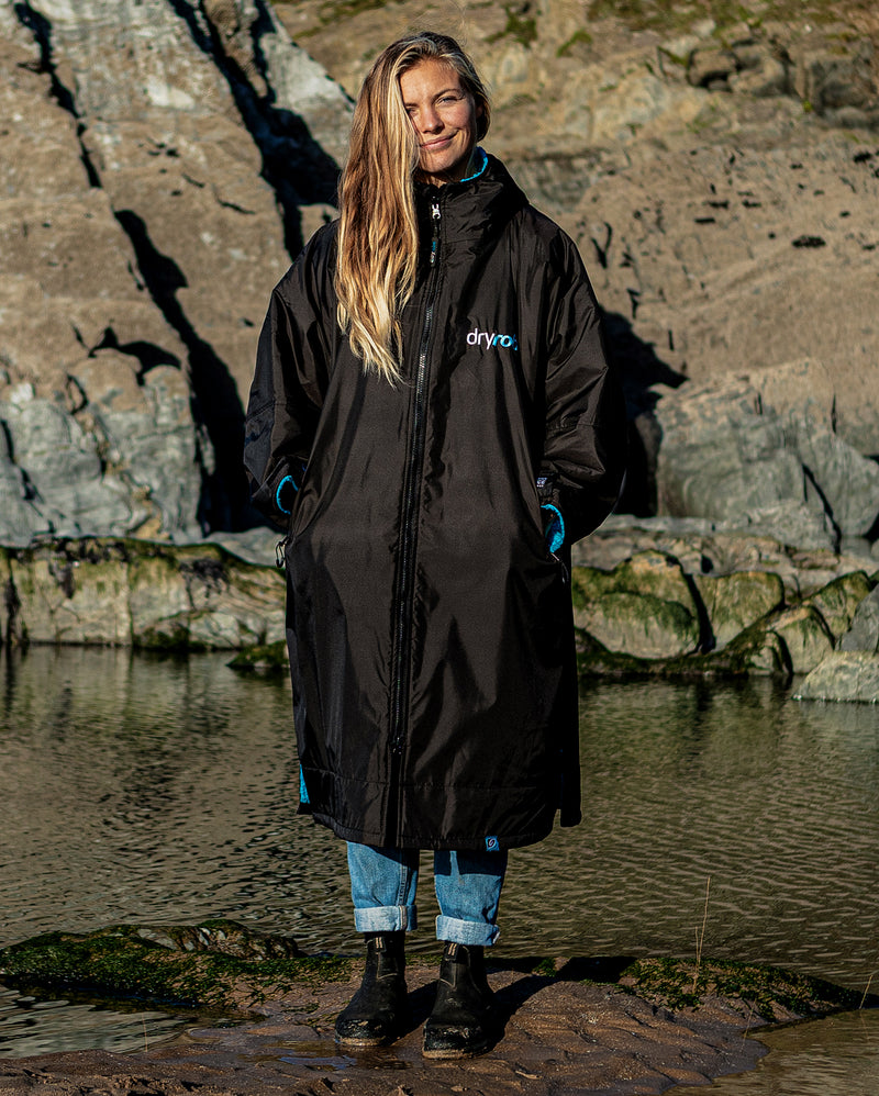 dryrobe® ADVANCE LONG SLEEVE - BLACK/BLUE