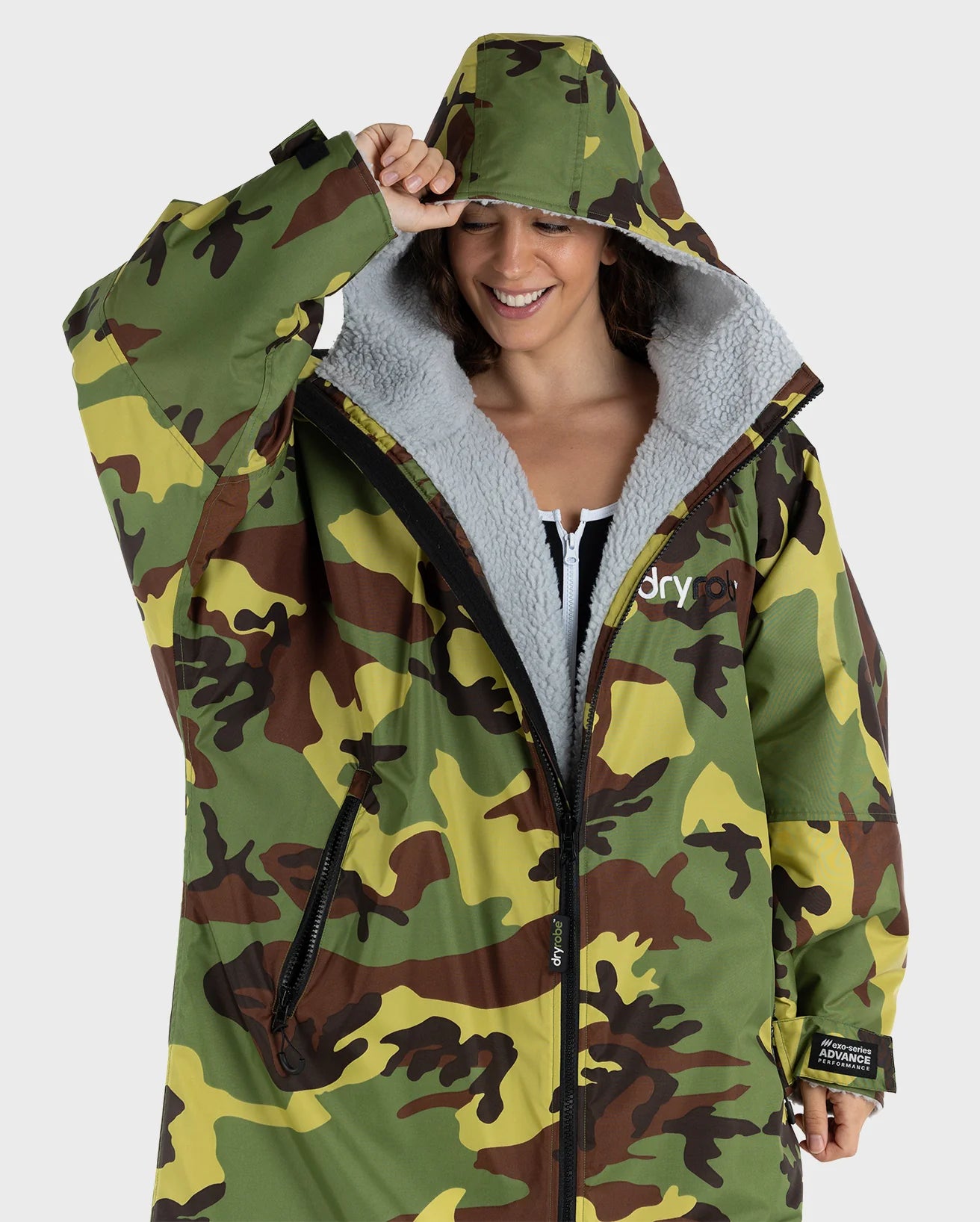 Dryrobe® Camo Grey Advance Changing Robe