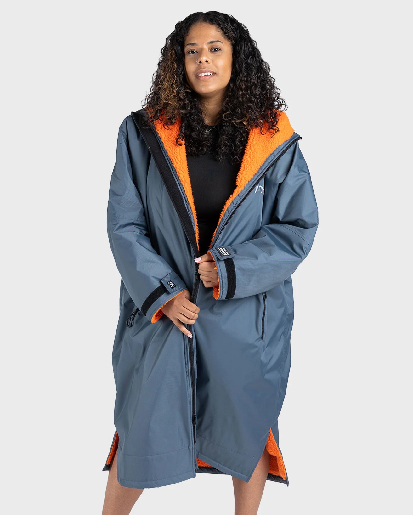 dryrobe® ADVANCE LONG SLEEVE - DARK GREY/ORANGE