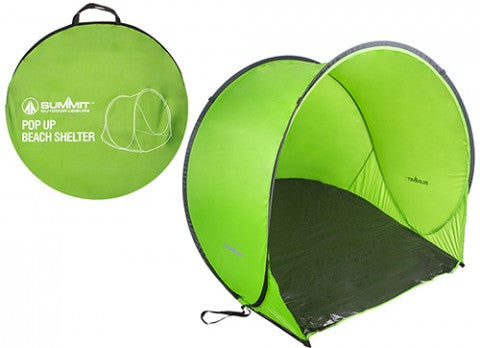 SUMMIT POP UP BEACH SHELTER 145 x 105 x 75cm - LIME GREEN