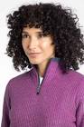 Weird Fish Beye 1/4 Zip Grid Fleece - Purple/Wine