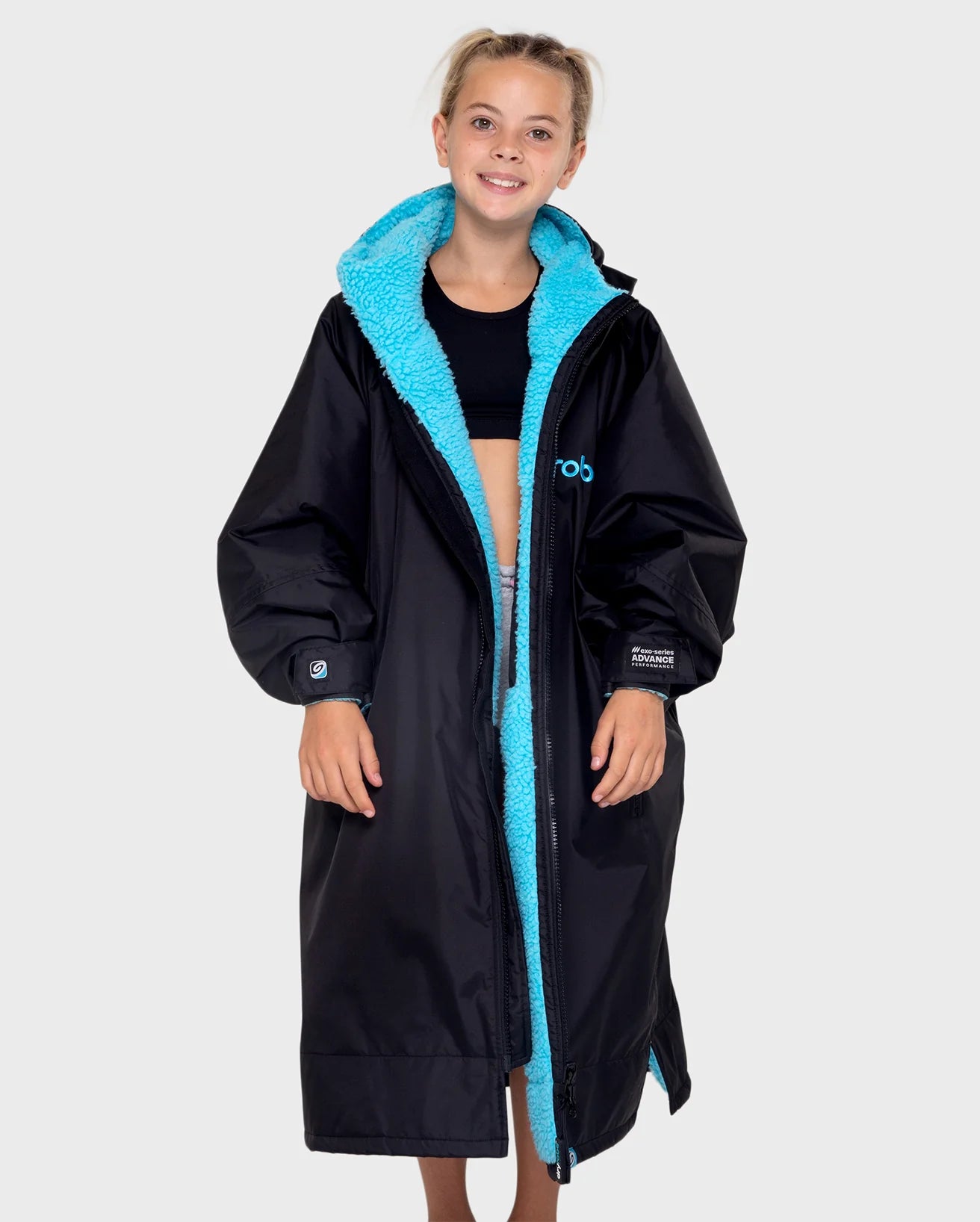 Dryrobe® Black Blue Kids Advance Changing Robe