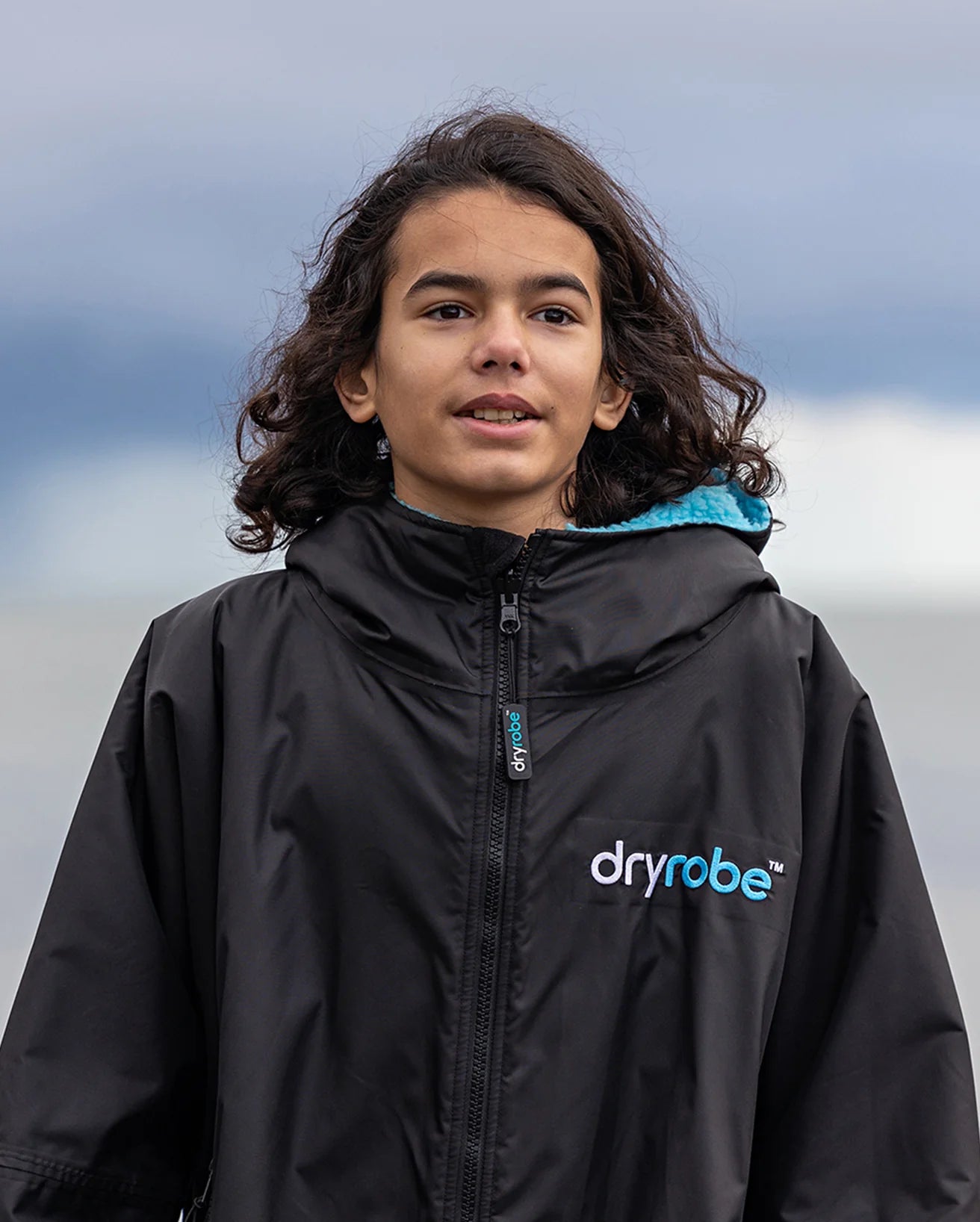 Dryrobe® Black Blue Kids Advance Changing Robe
