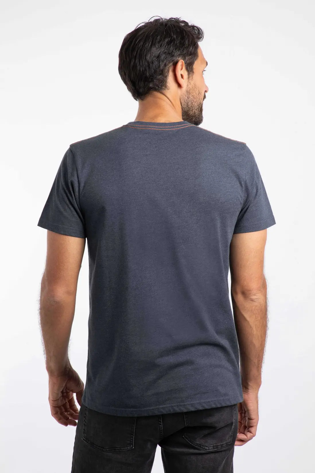 Weird Fish Waves Front Print Graphic T-Shirt - Navy