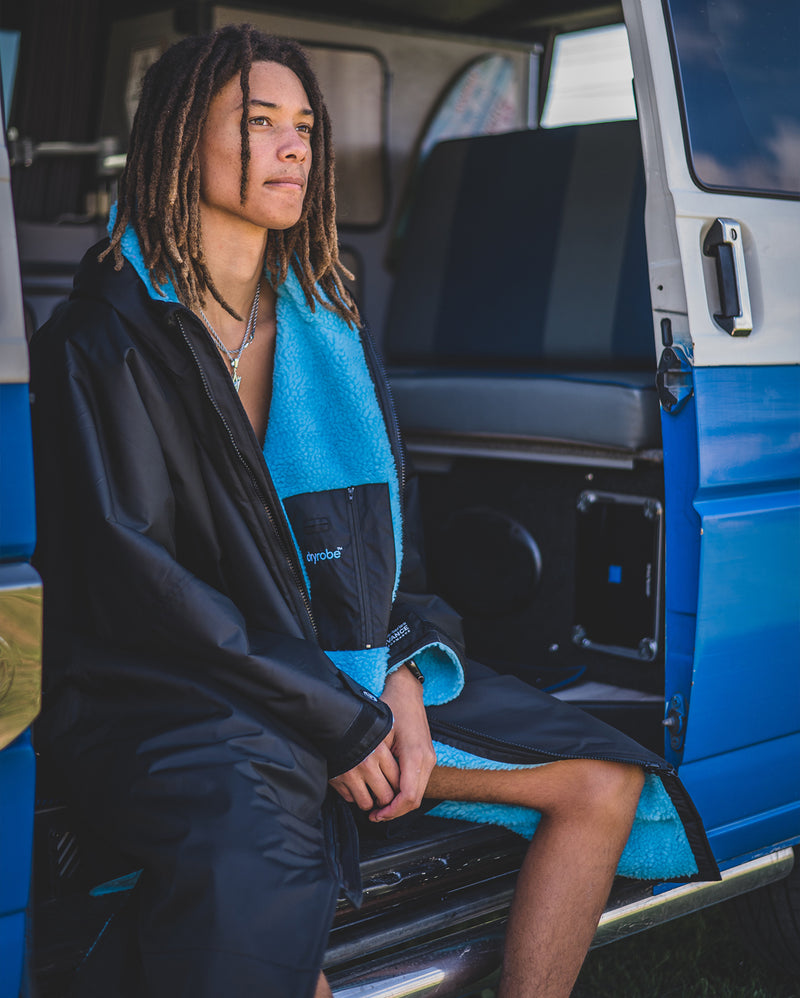 dryrobe® ADVANCE LONG SLEEVE - BLACK/BLUE