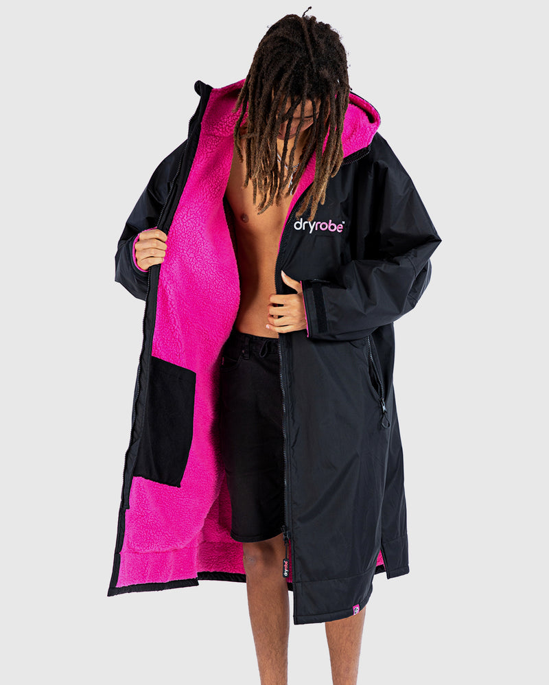 dryrobe® ADVANCE LONG SLEEVE - BLACK/PINK