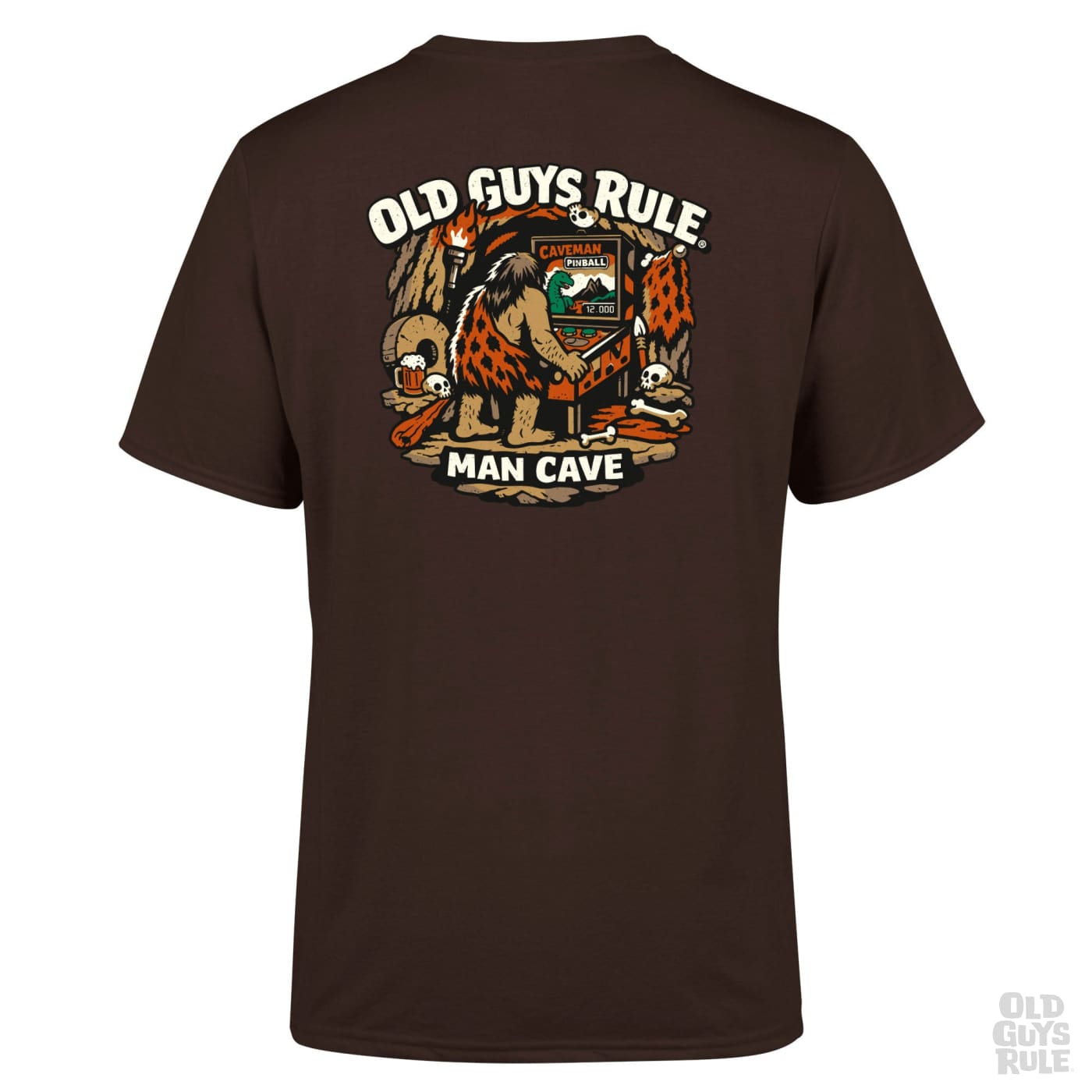 Old Guys Rule 'Man Cave' T-Shirt - Chocolate