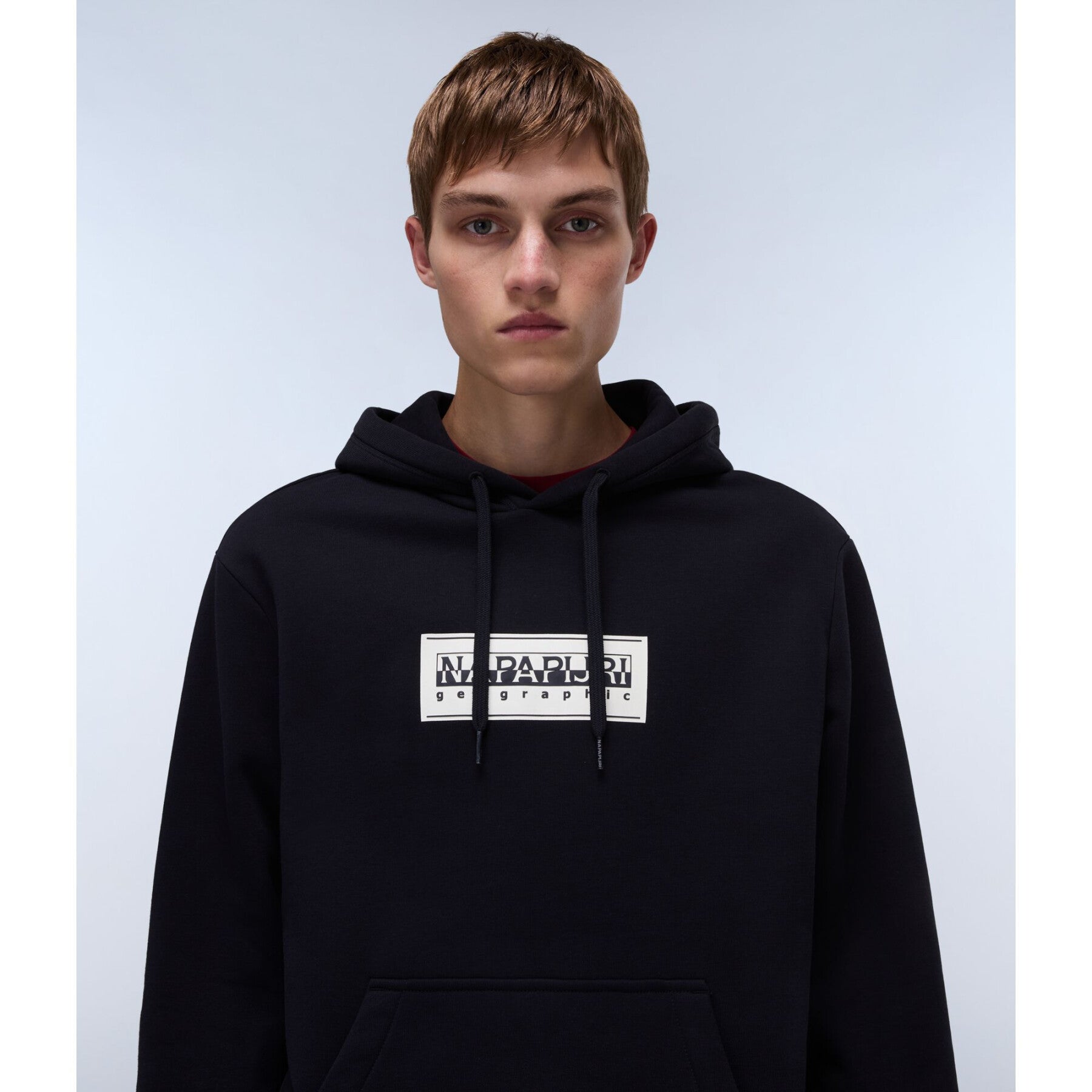 NAPAPIJRI B-BOX LOGO MENS HOODED SWEAT - BLACK