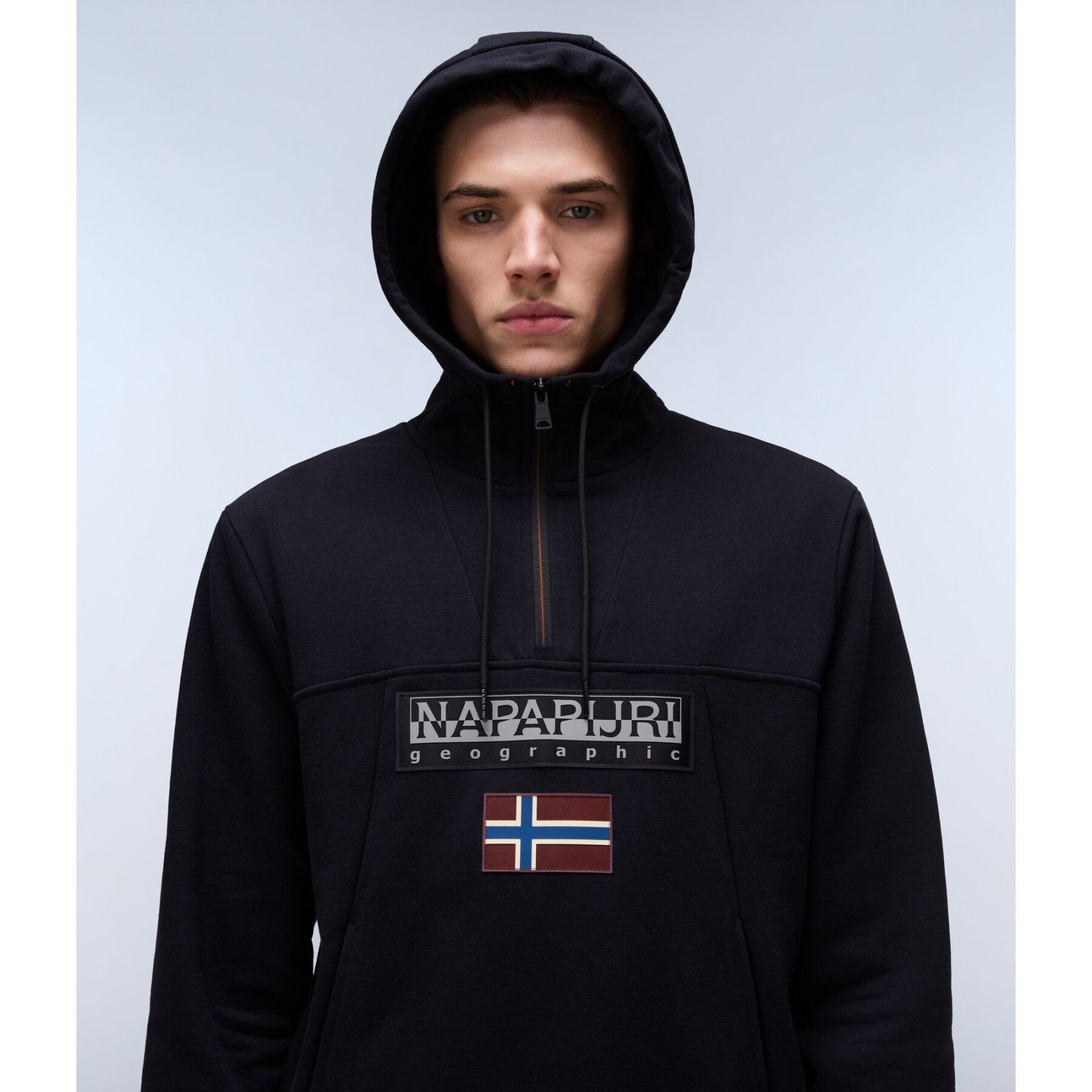 NAPAPIJRI BURGEE HZH 2.0 MENS HOODED SWEAT - BLACK