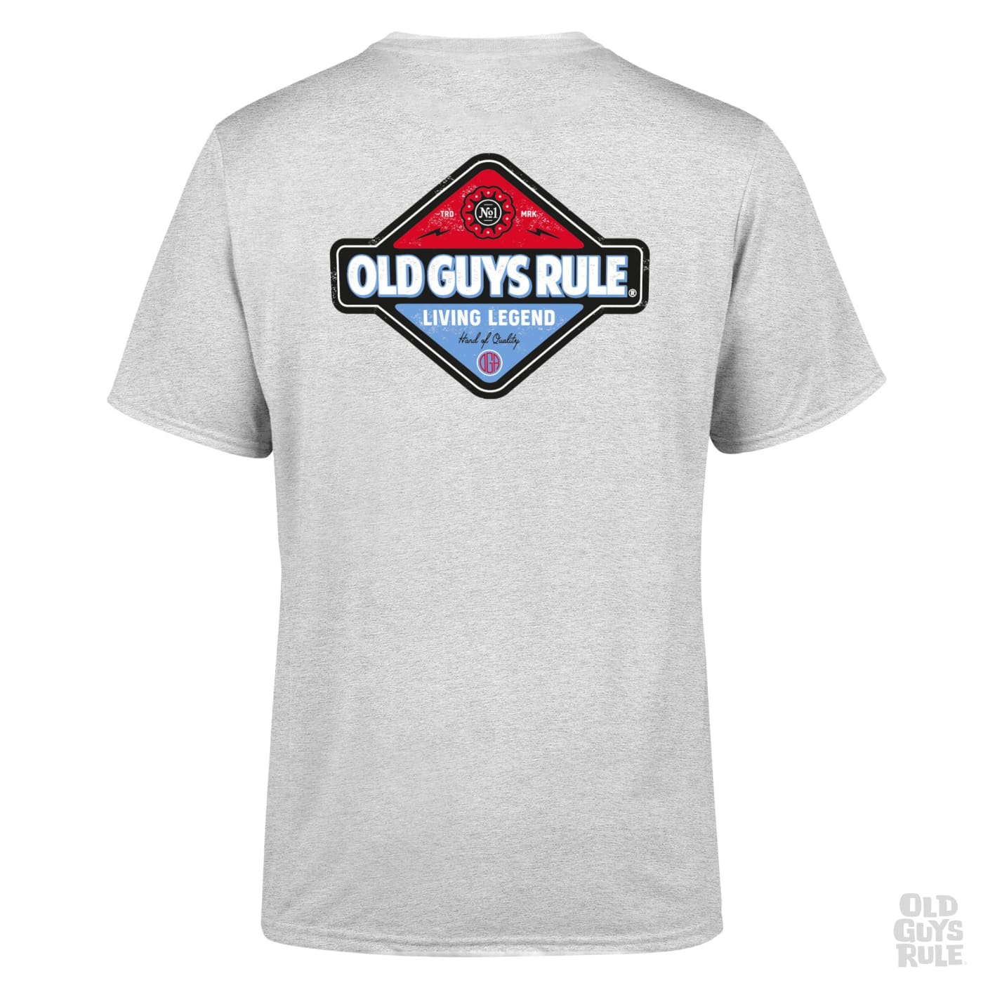 OLD GUYS RULE 'NO.1 LIVING LEGEND II' T-SHIRT - ASH