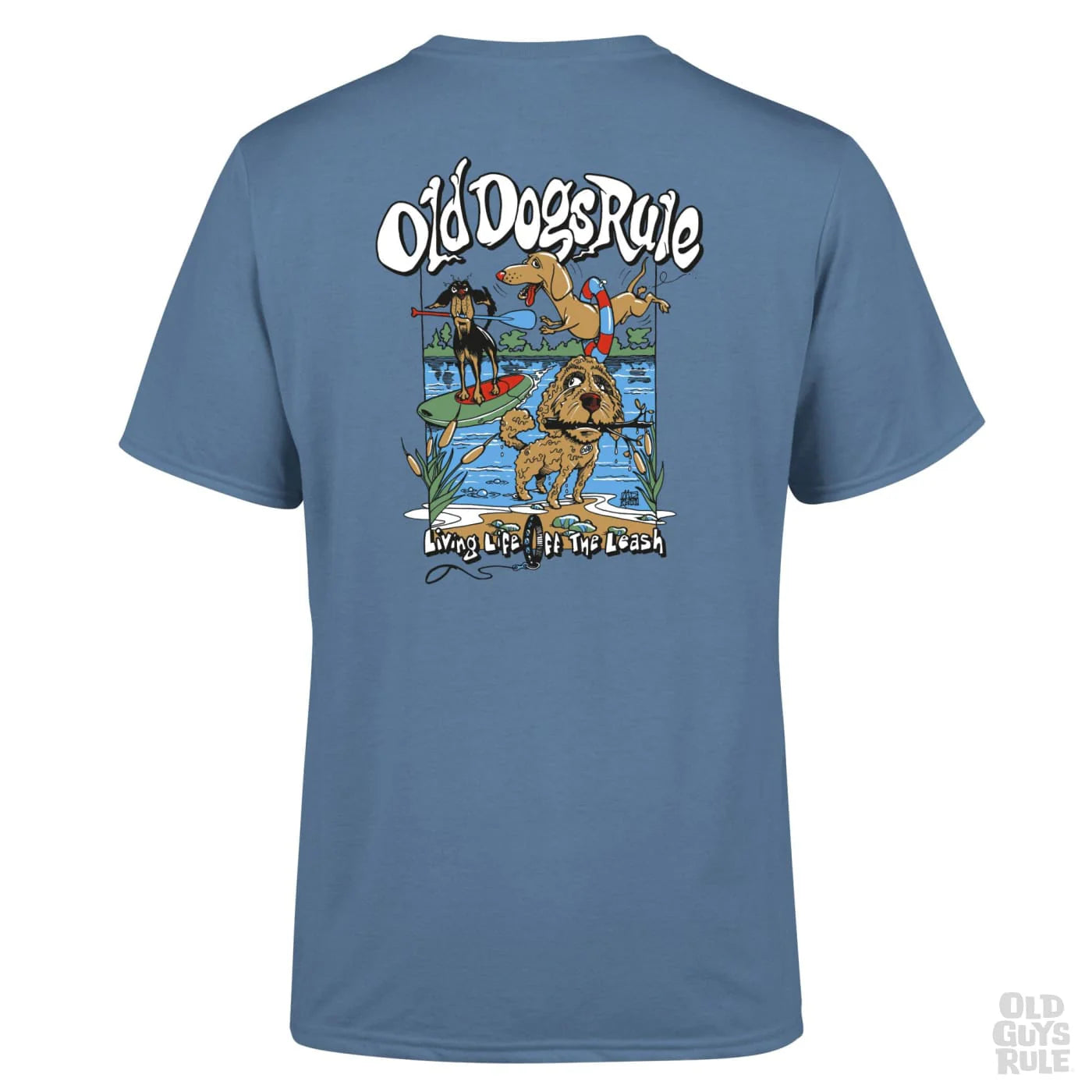 OLD GUYS RULE 'OLD DOGS RULE III' T-SHIRT - INDIGO BLUE