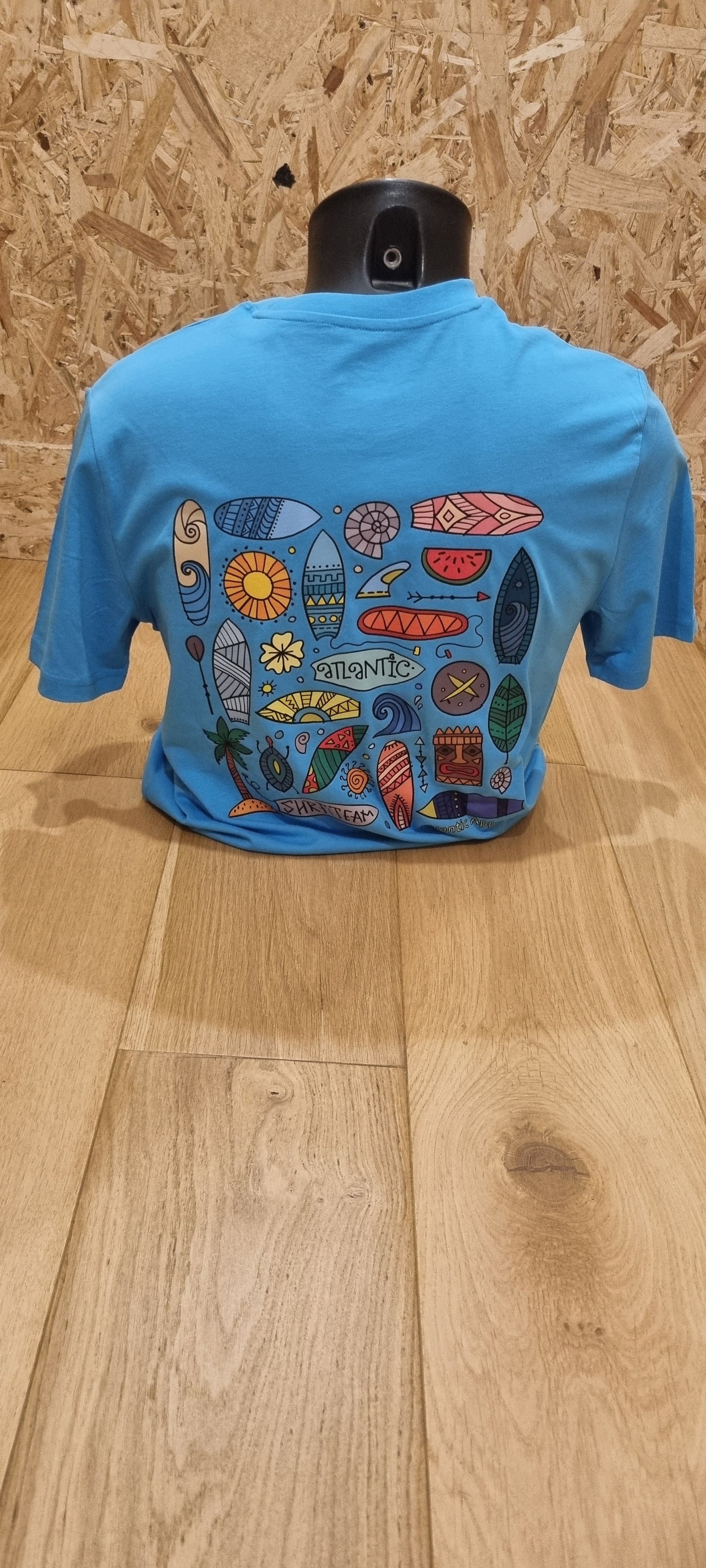 Atlantic Apparel 'Surf Team' Short Sleeve Unisex T-Shirt - Blue