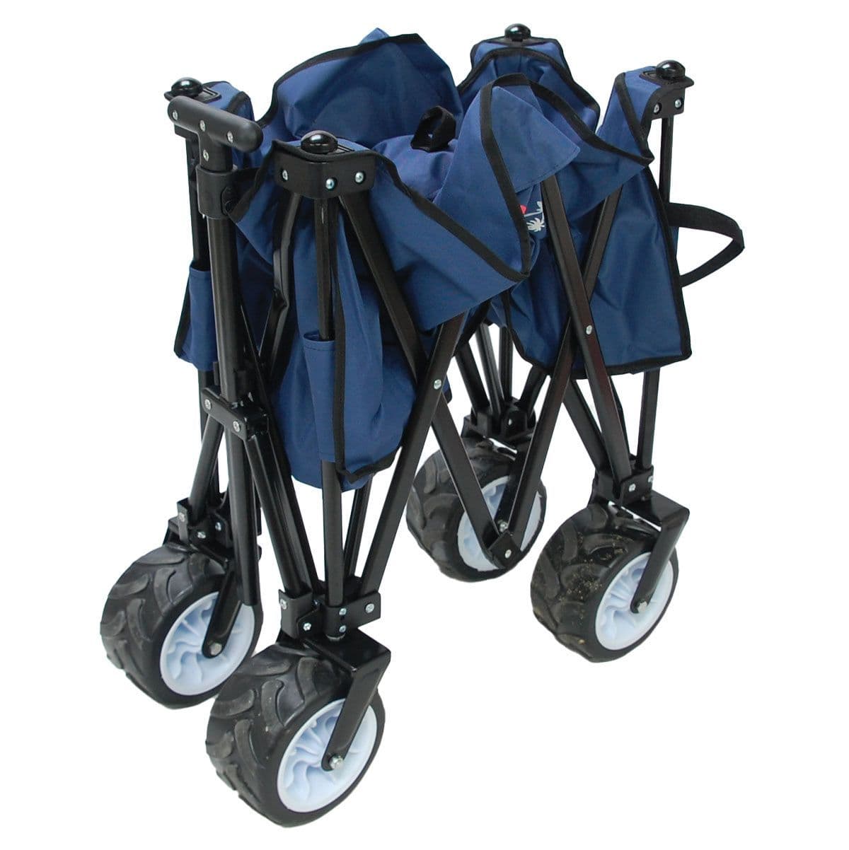 TWF Foldable Multi Purpose Beach Trolley With Big Wheels