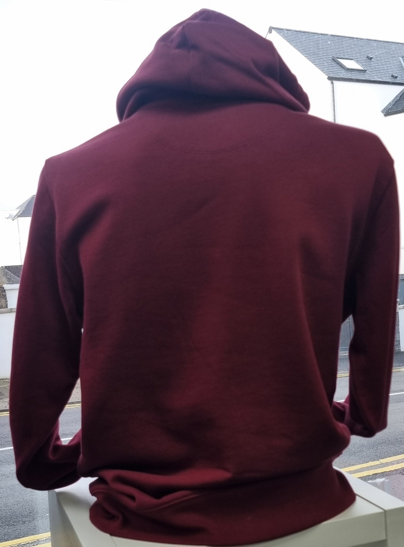 Atlantic Apparel 'Waveline' Unisex Pop Hoody - Burgundy