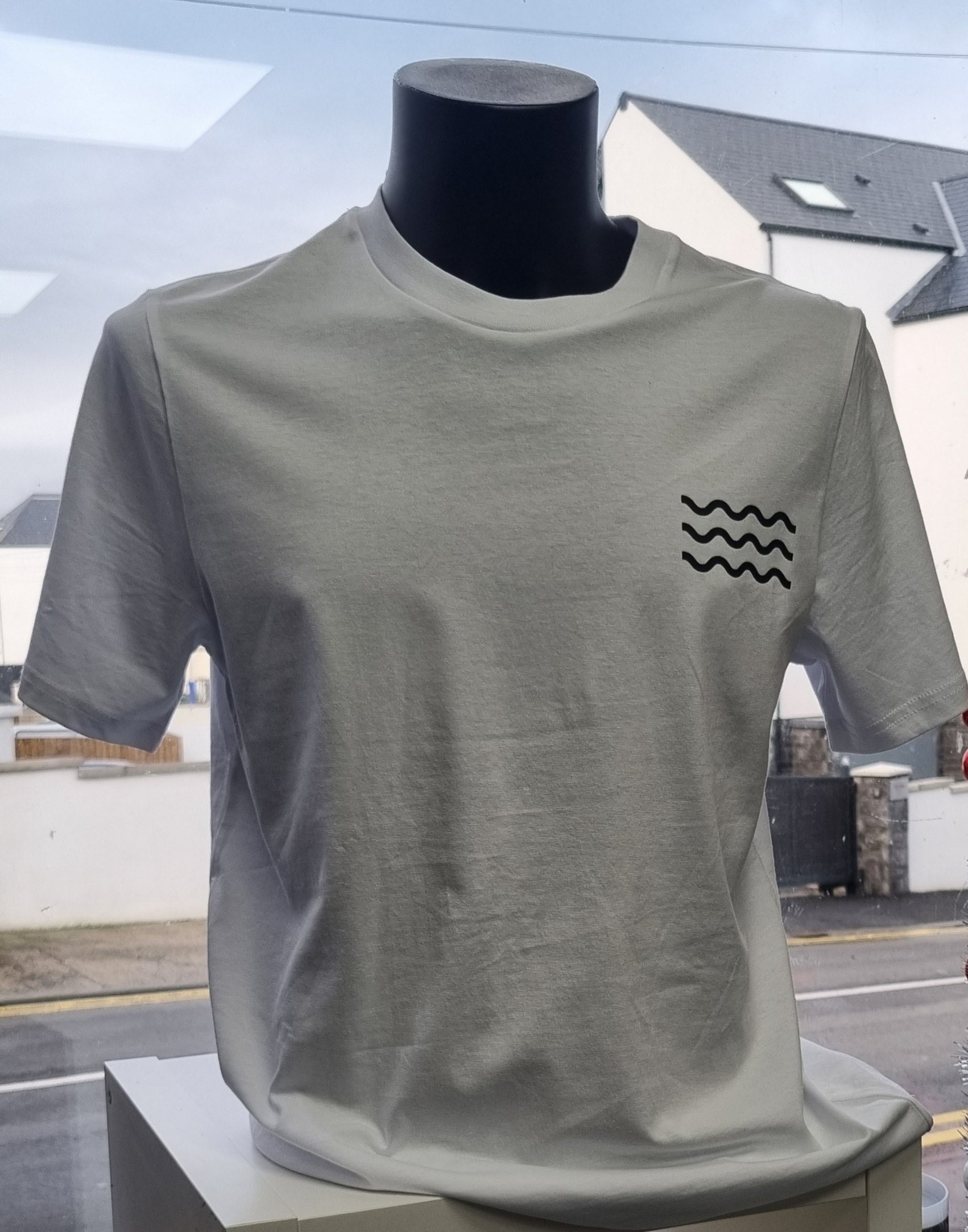 Atlantic Apparel 'Waveline' Short Sleeve Unisex T-Shirt - White