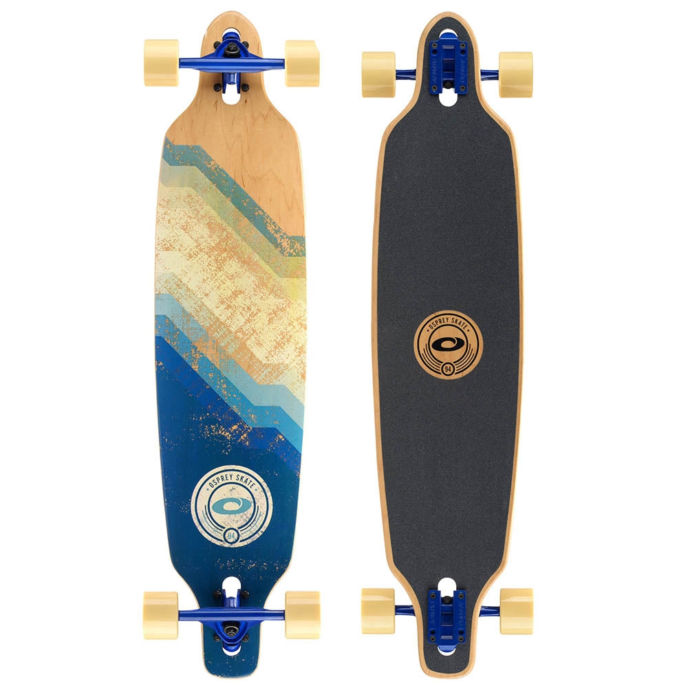 OSPREY 39" LONGBOARD SKATEBOARD TWIN TIP - SLIDE FADE