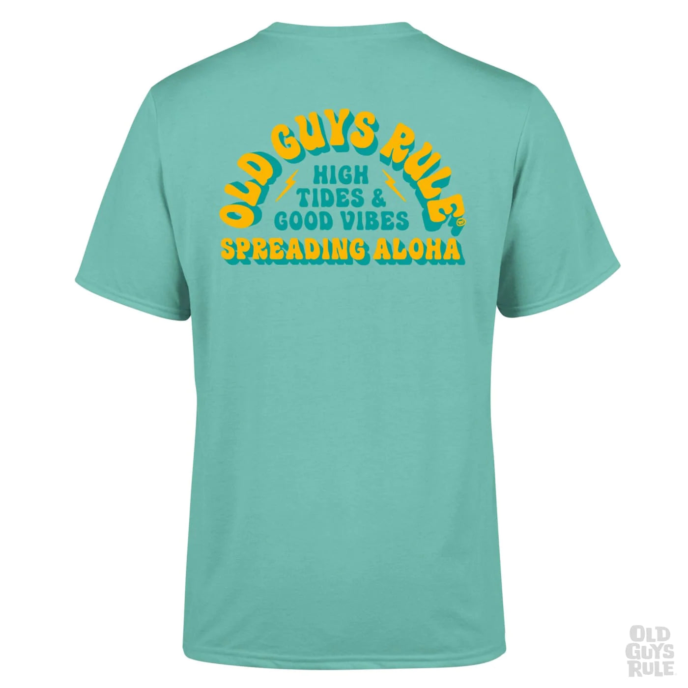 OLD GUYS RULE 'SPREADING ALOHA' T-SHIRT - CHALKY MINT