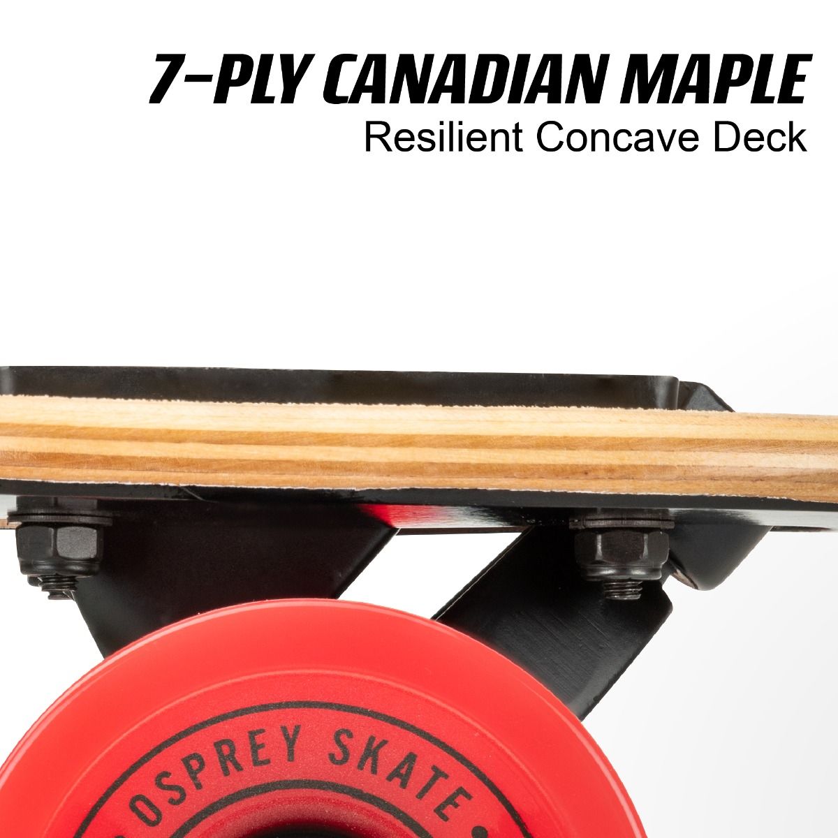 OSPREY 39" LONGBOARD SKATEBOARD TWIN TIP - SHAPES